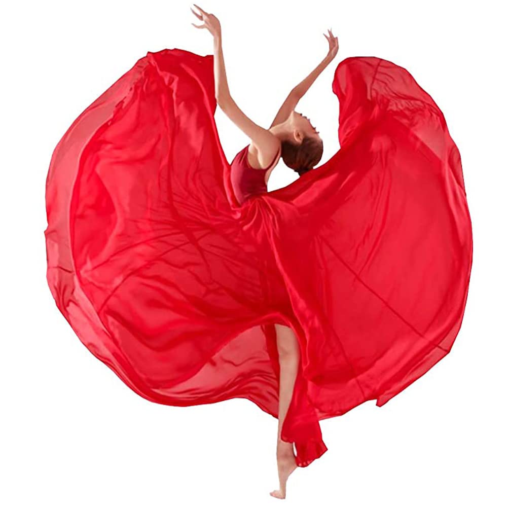 13-14 Years Girls 720 Sheer Chiffon 30" Long Ballet Skirt Maxi Skirt for Ballerinas Photography