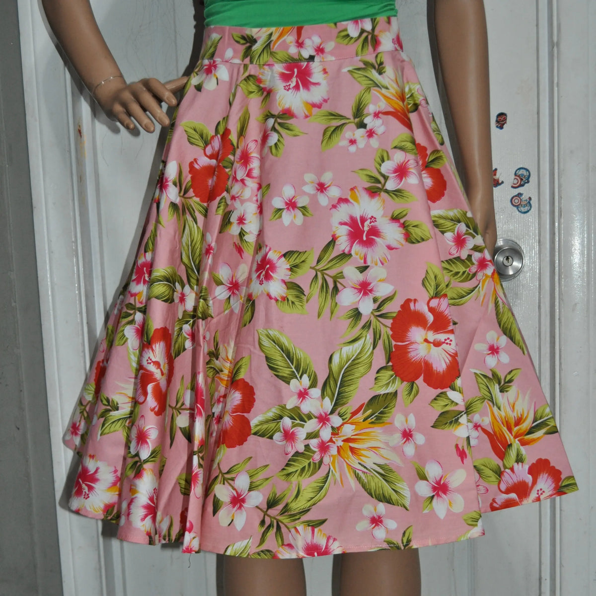 50's Retro Vintage Full Circle Skirt Women's Cocktail Party A-Line Skirt