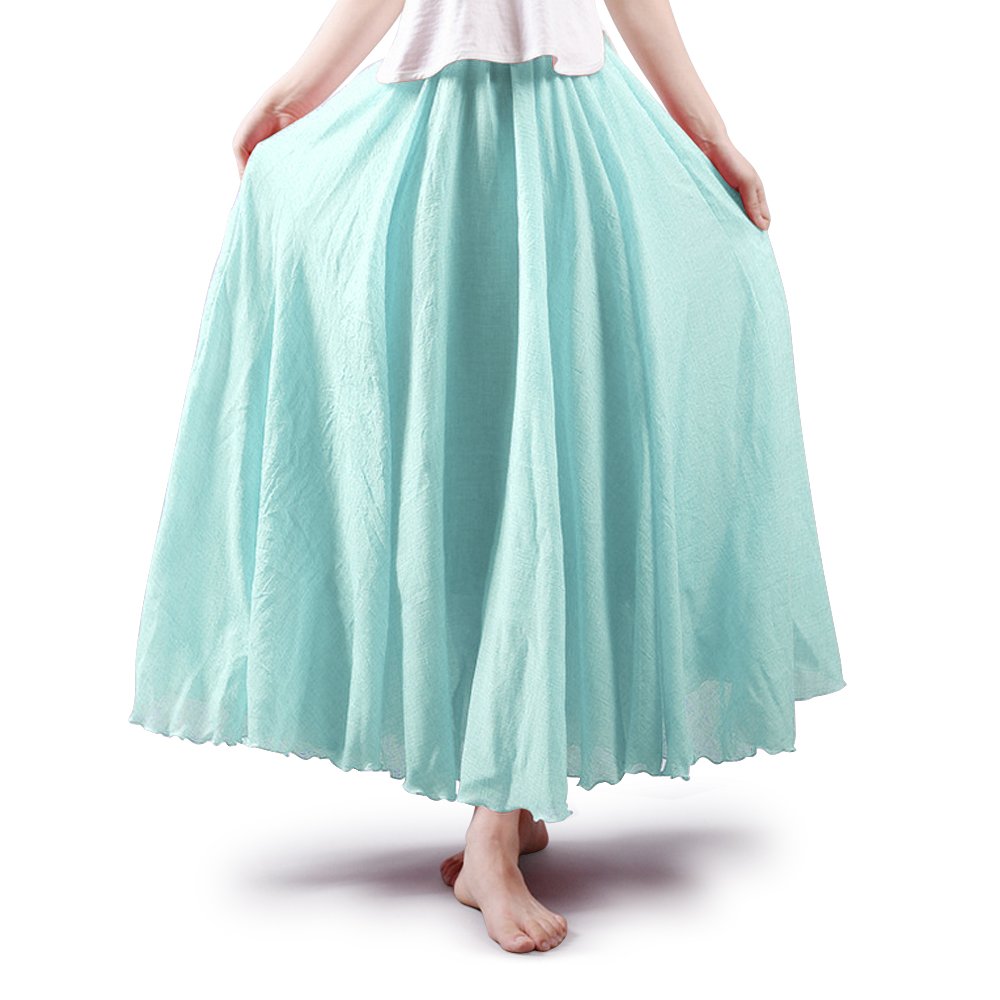 Women's Cotton Long Flowy Rave Renaissance Maxi Skirt