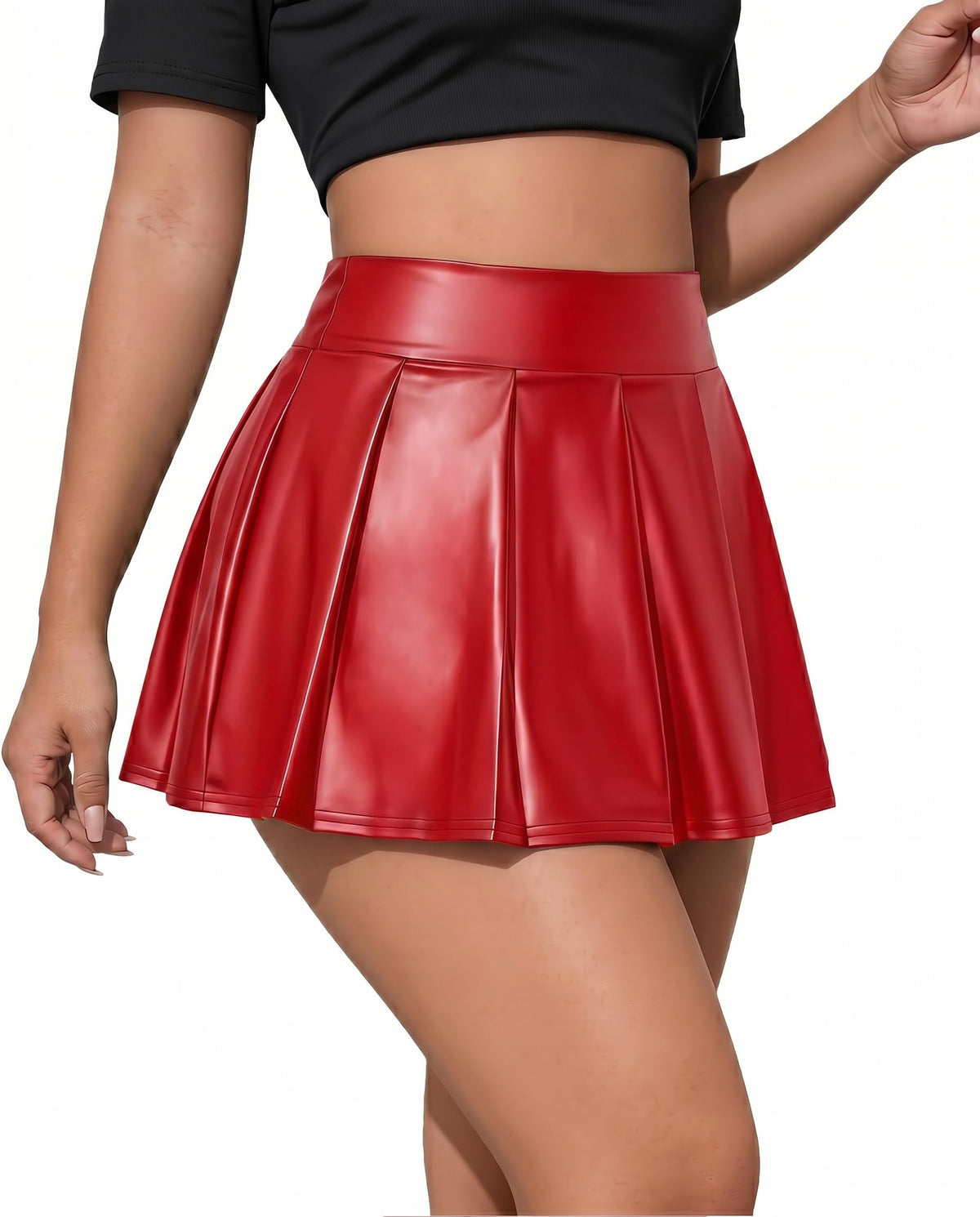 Avidlove Faux Leather Mini Skirts for Women Casual Skirt Clubwear