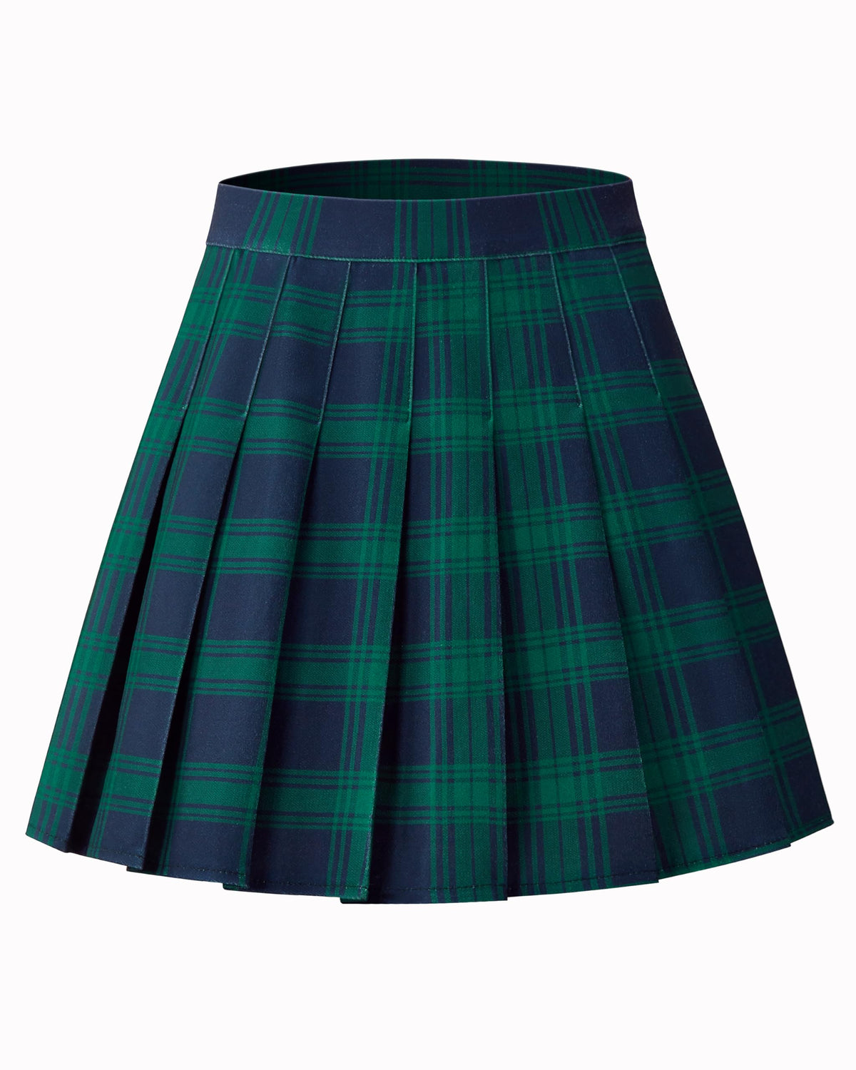 Shestellar Women Pleated Mini Skirt, High Waisted A-Line Skirt with Elastic Waist for Casual Wear