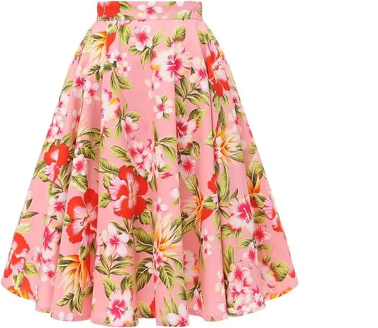50's Retro Vintage Full Circle Skirt Women's Cocktail Party A-Line Skirt