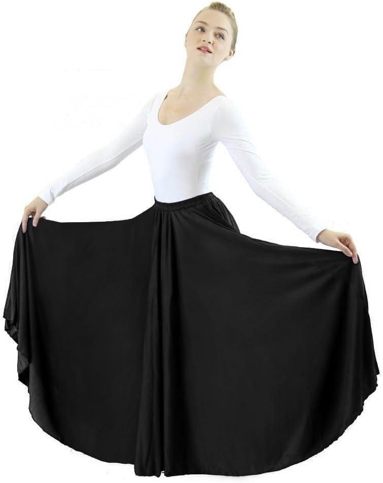 Danzcue Womens Long Full Circle Dance Skirt