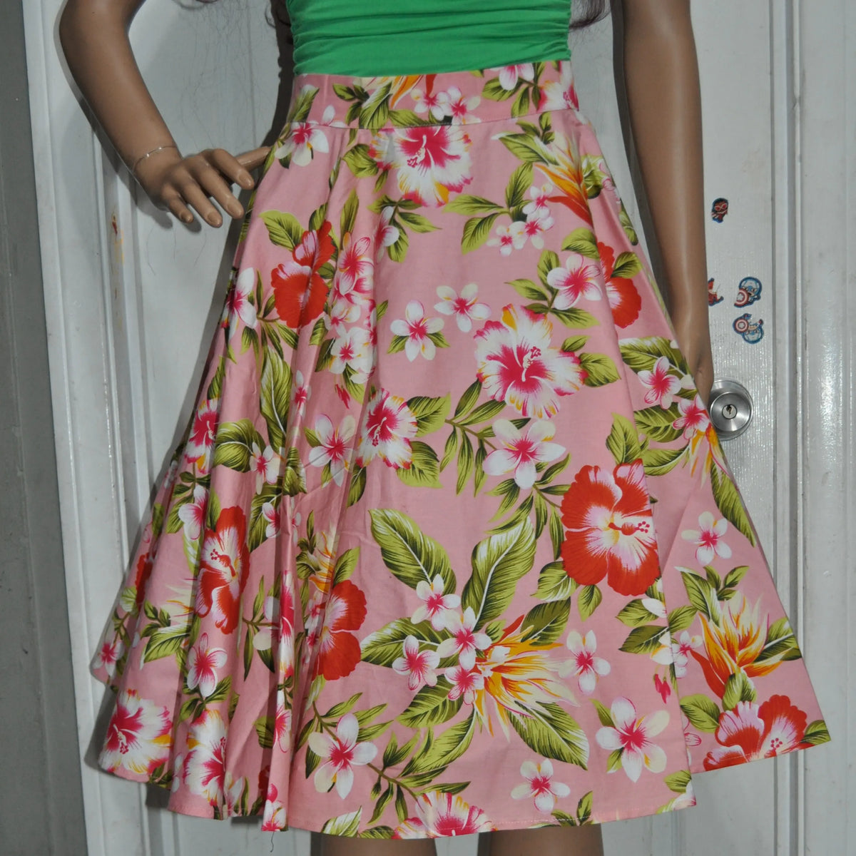 50's Retro Vintage Full Circle Skirt Women's Cocktail Party A-Line Skirt