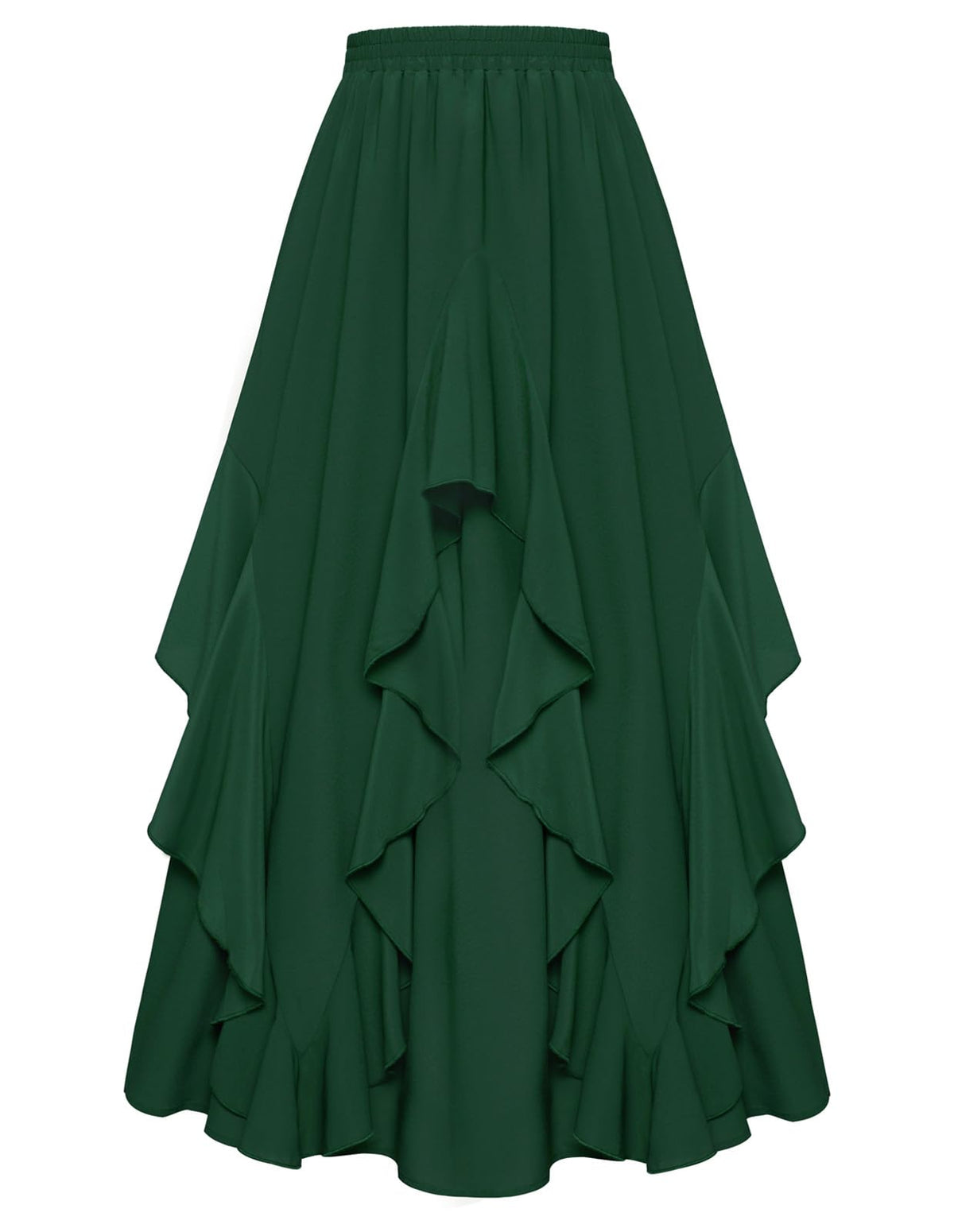 Scarlet Darkness Long Skirts for Women Ruffled Flowy Renaissance Maxi Skirt