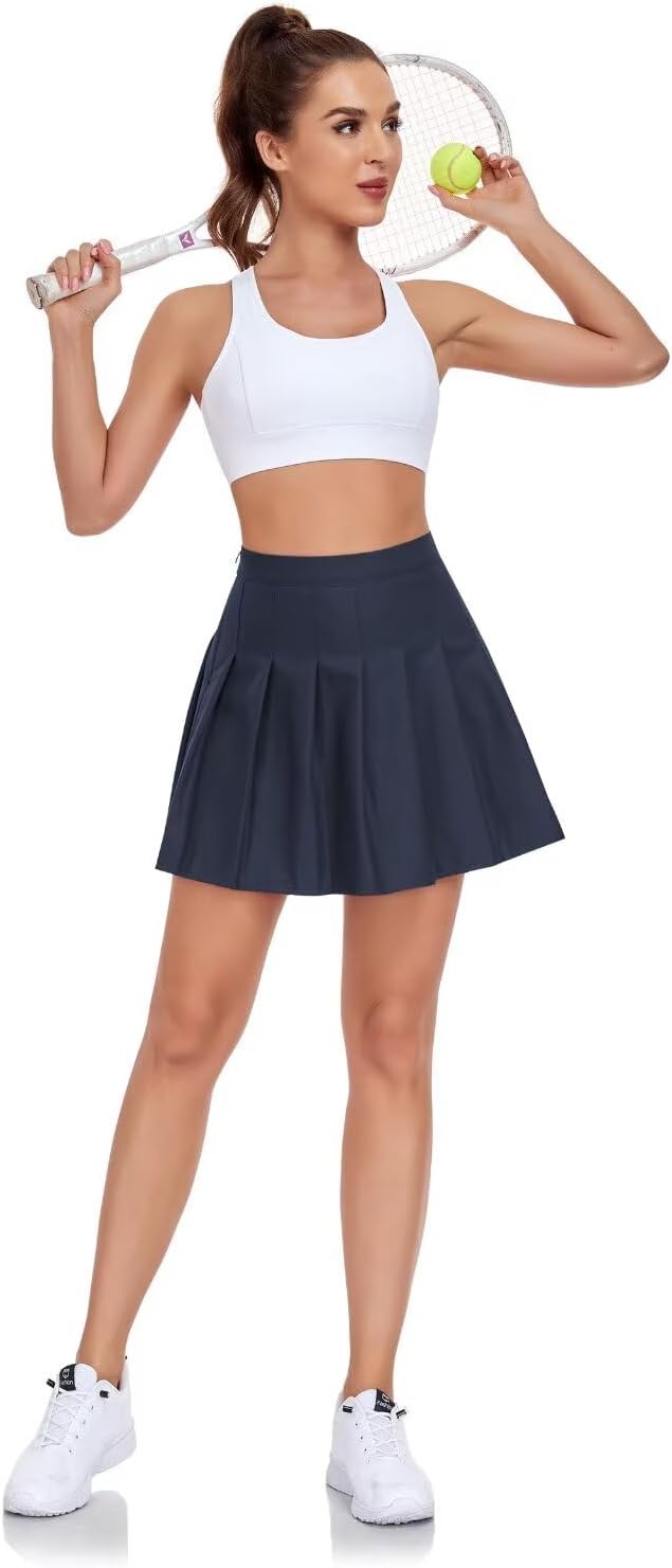 Pleated Skirts for Women High Waisted Tennis Skort JK Style Casual Skirt