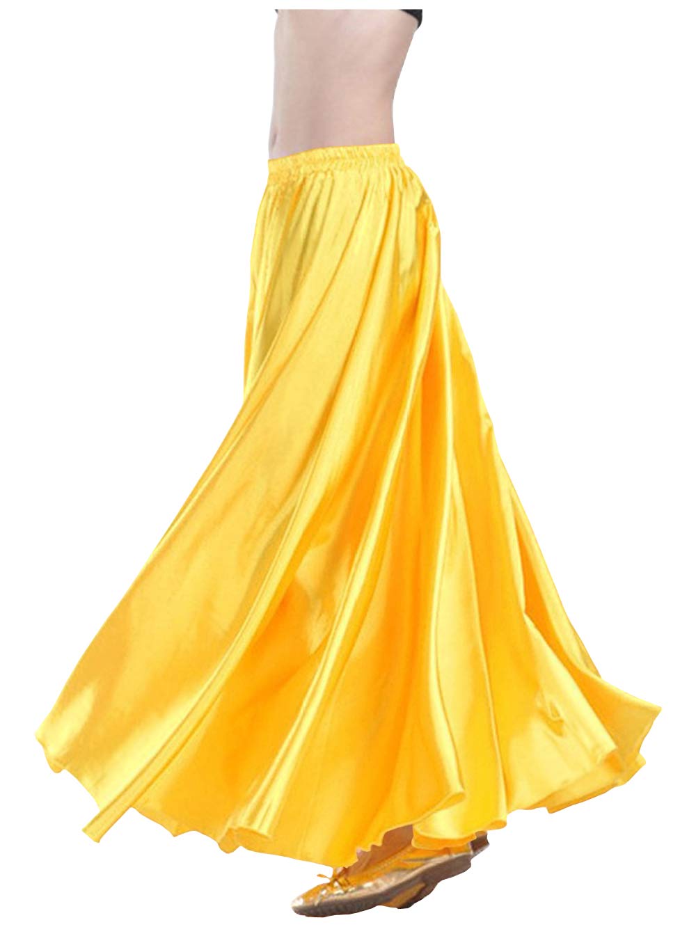 Indian Trendy Women's Satin Full Circle Swing Halloween Belly Dance Tribal Skirt