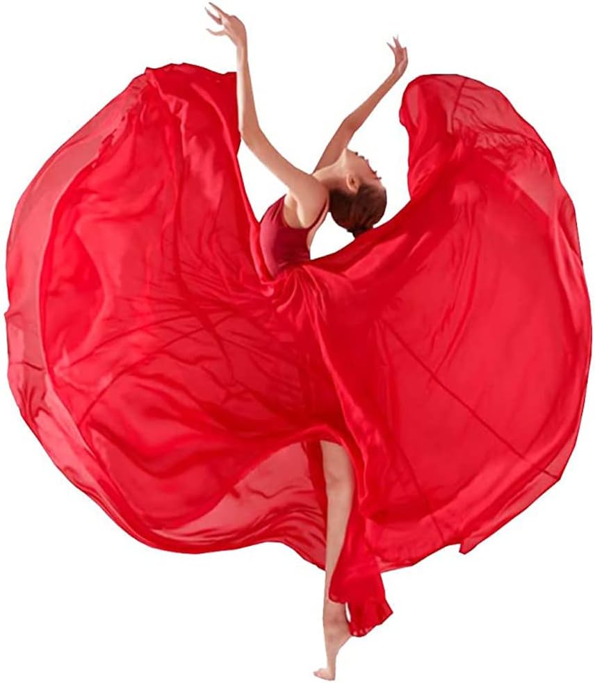 13-14 Years Girls 720 Sheer Chiffon 30" Long Ballet Skirt Maxi Skirt for Ballerinas Photography