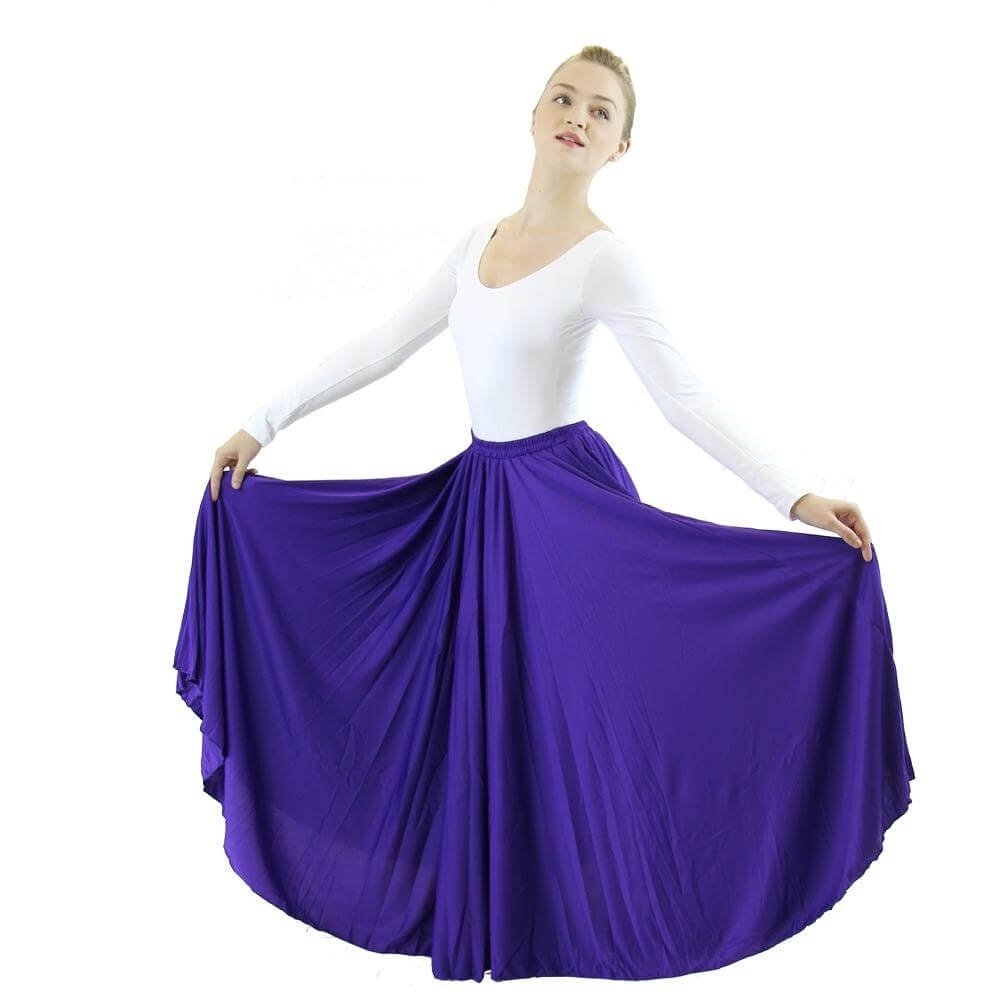 Danzcue Womens Long Full Circle Dance Skirt