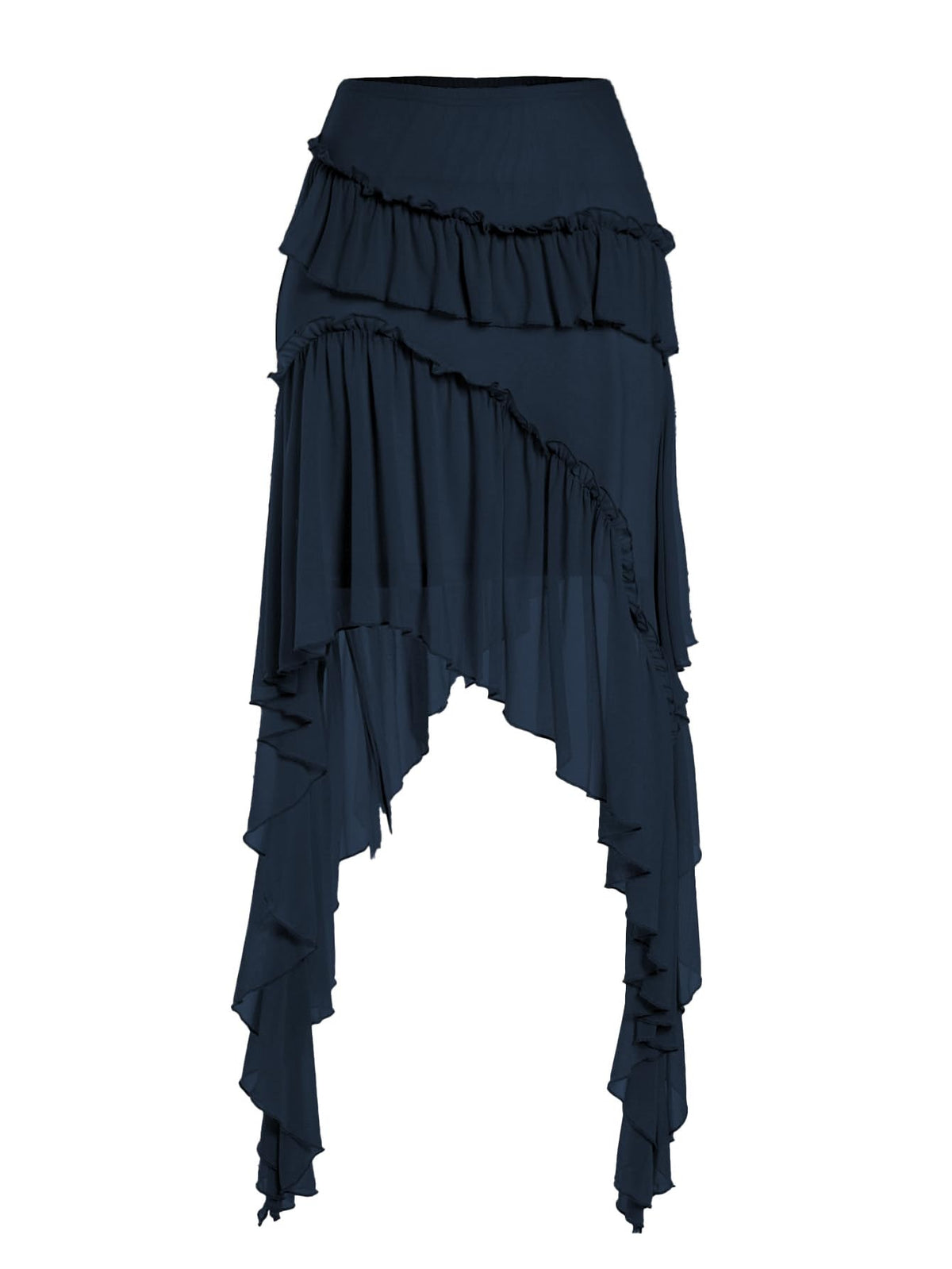 Verdusa Womens Boho Flowy Asymmetrical Skirt Ruffle Country Concert Outfits