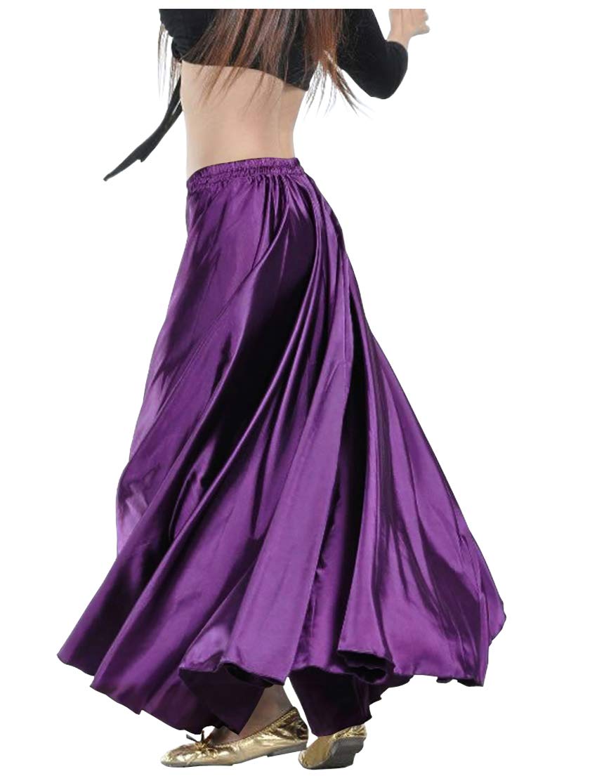 Indian Trendy Women's Satin Full Circle Swing Halloween Belly Dance Tribal Skirt