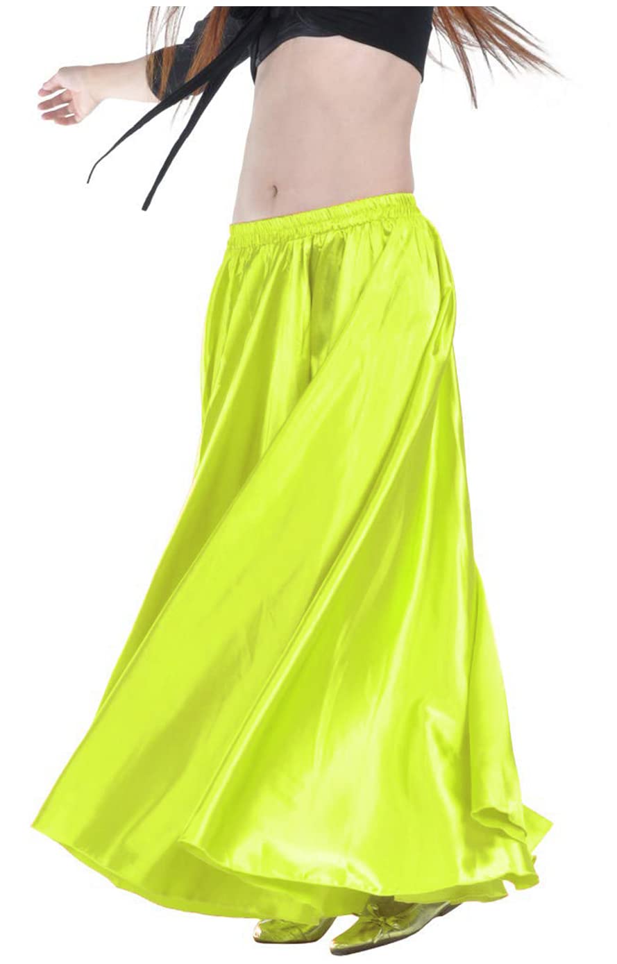 Indian Trendy Women's Satin Full Circle Swing Halloween Belly Dance Tribal Skirt