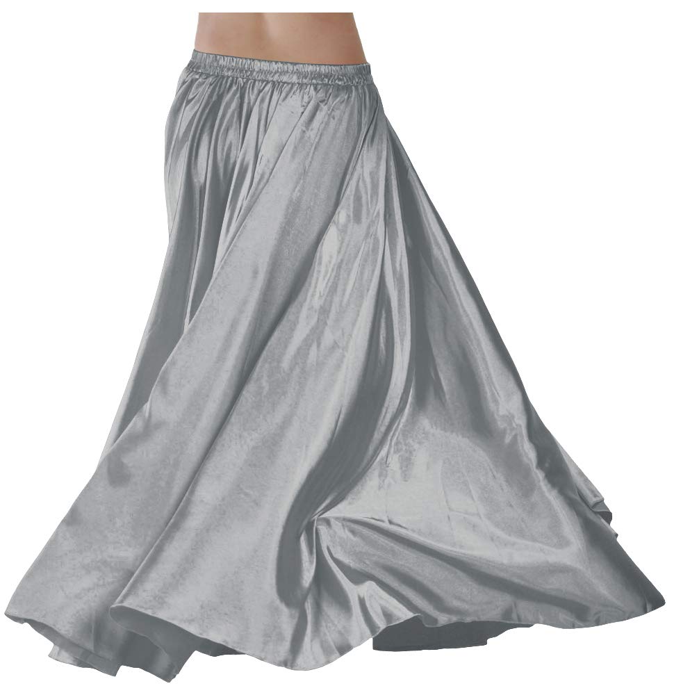 Indian Trendy Women's Satin Full Circle Swing Halloween Belly Dance Tribal Skirt