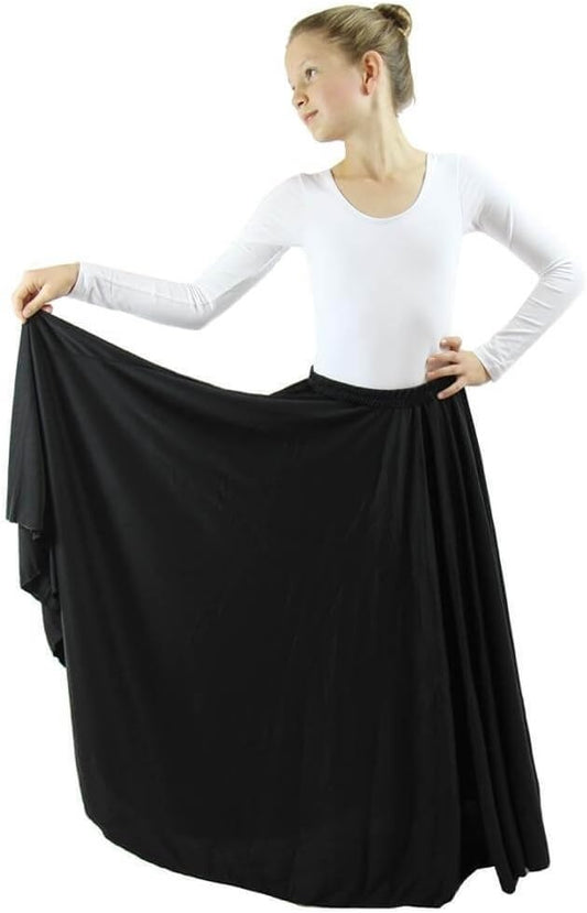 Danzcue Girls Long Full Circle Dance Skirt