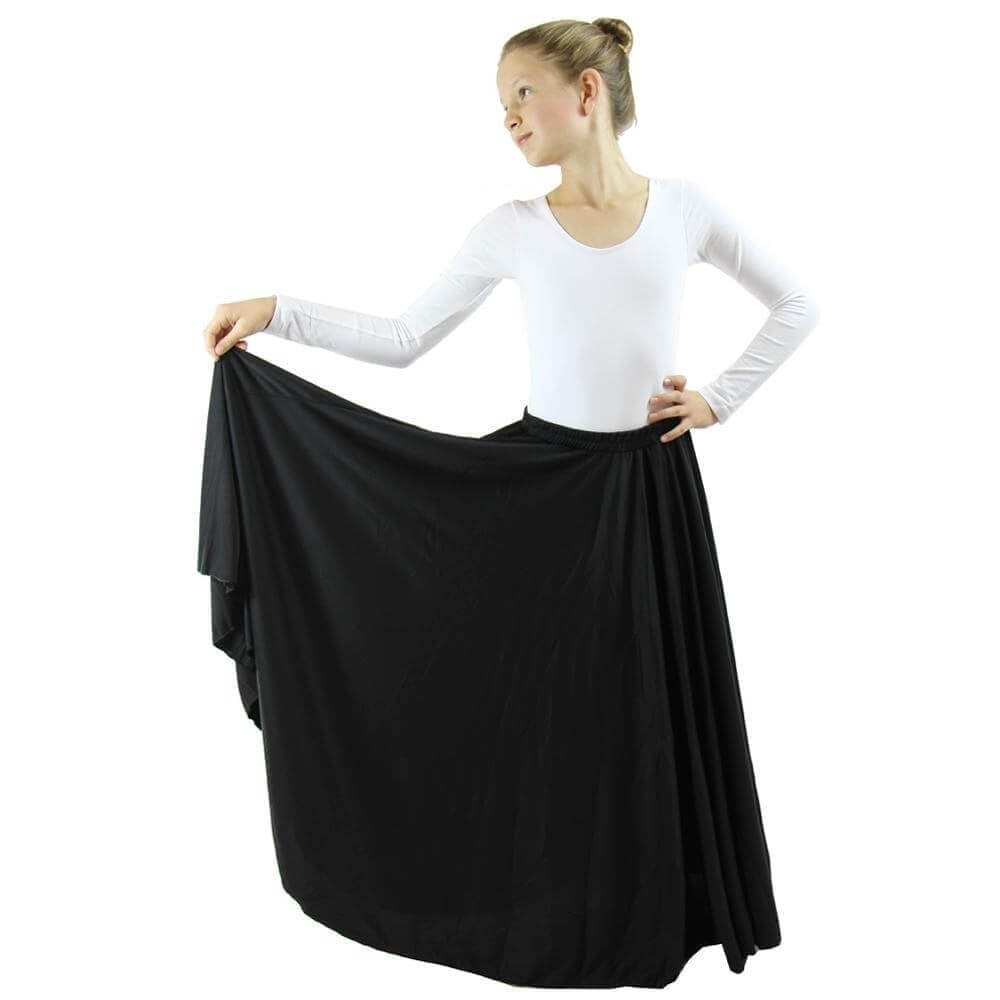 Danzcue Girls Long Full Circle Dance Skirt