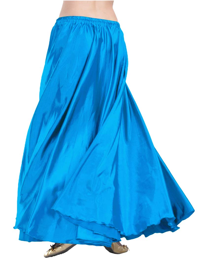 Indian Trendy Women's Satin Full Circle Swing Halloween Belly Dance Tribal Skirt