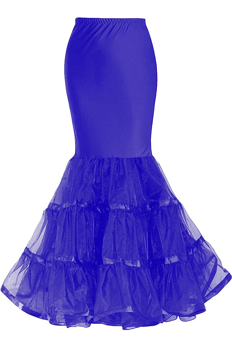 VanRose Women's Ankle Length Petticoat Bridal Wedding Slip Hoopless Crinoline Underskirt