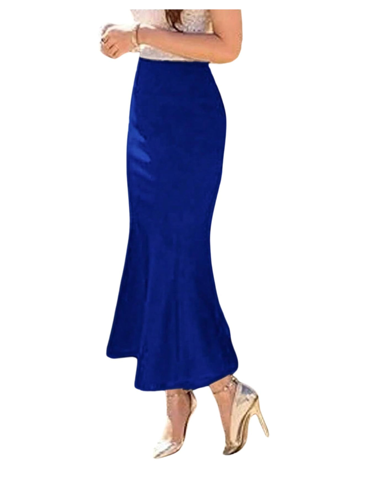 GORGLITTER Women's Ruffle Maxi Pencil Skirts High Waisted Long Skirt