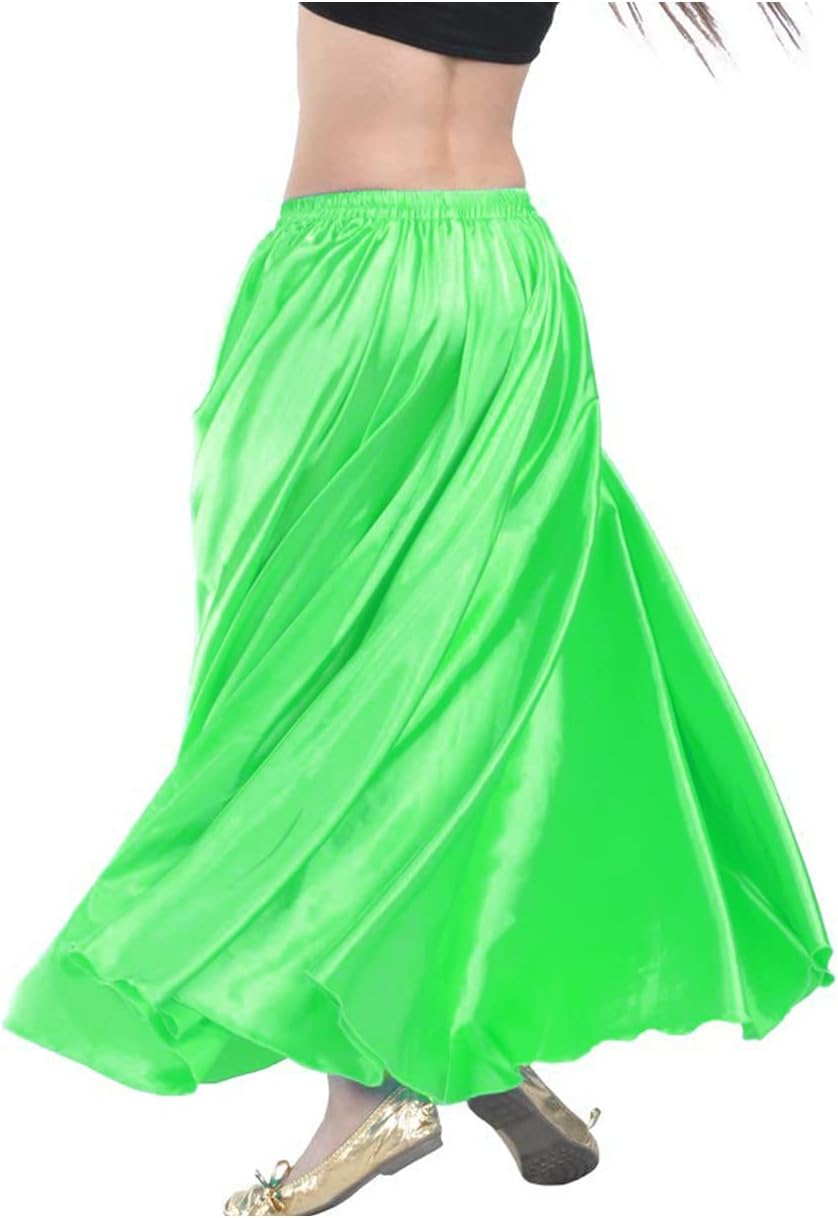 Indian Trendy Women's Satin Full Circle Swing Halloween Belly Dance Tribal Skirt