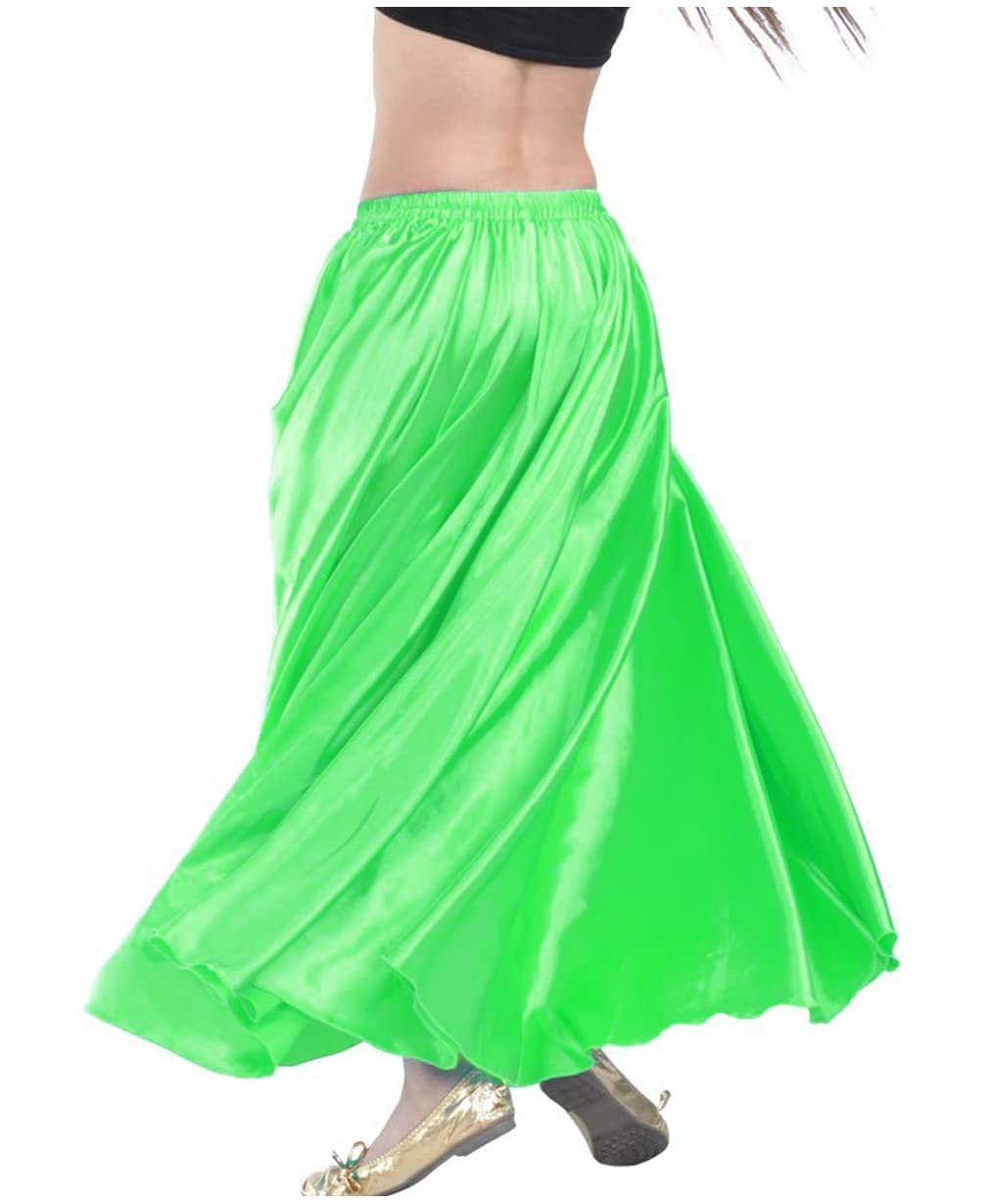 Indian Trendy Women's Satin Full Circle Swing Halloween Belly Dance Tribal Skirt