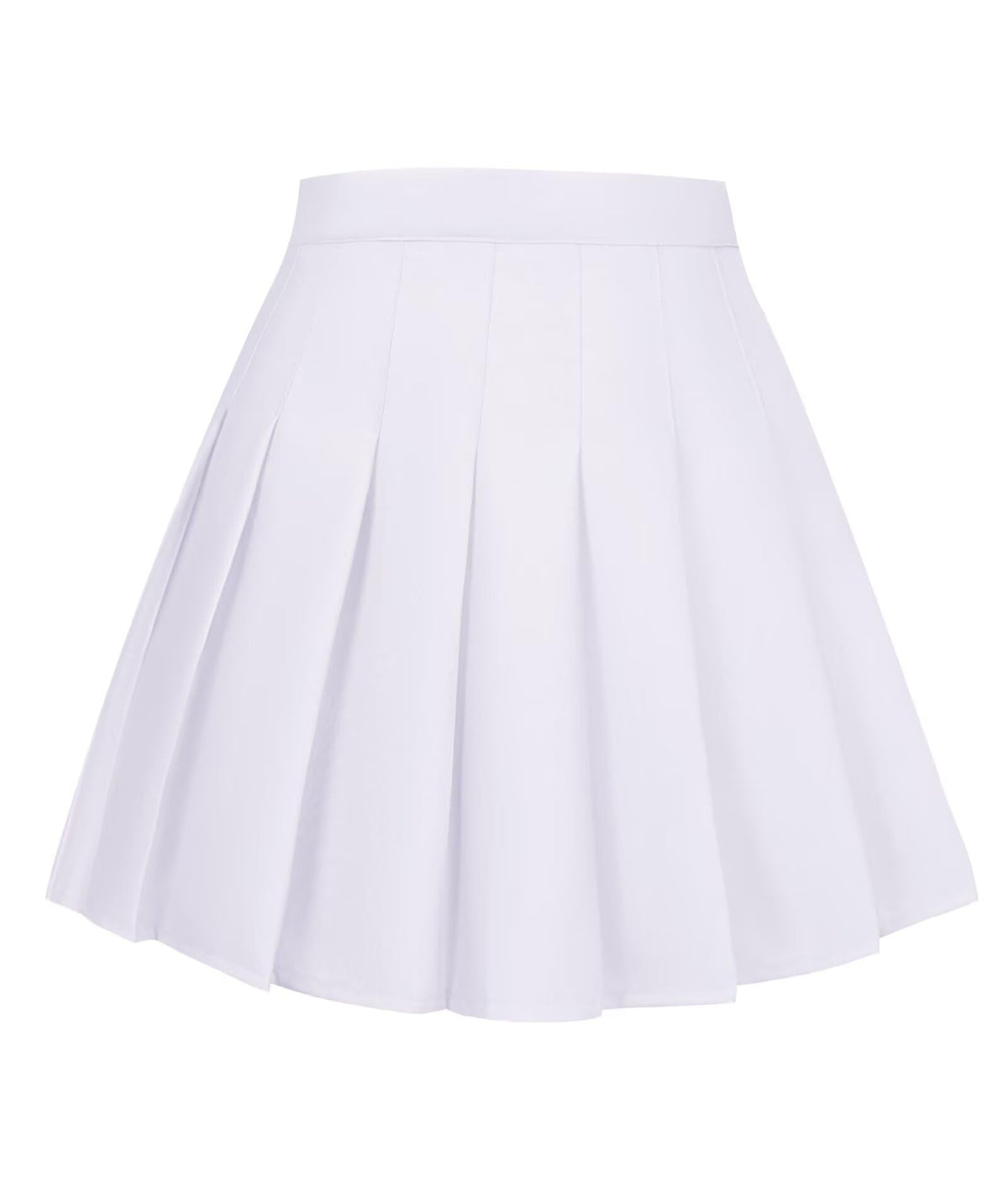 Womens Girls Pleated Skirt School Uniform Skorts High-waisted A-line Skirt