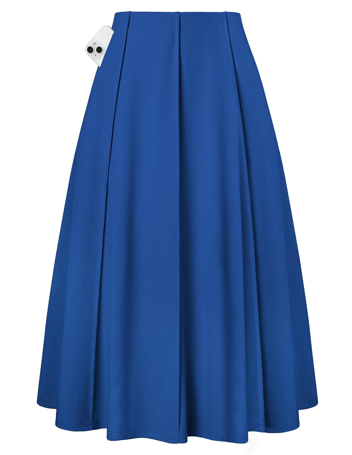 Kate Kasin Women's Midi A Line High Waisted Flowy Skirts with Pockets