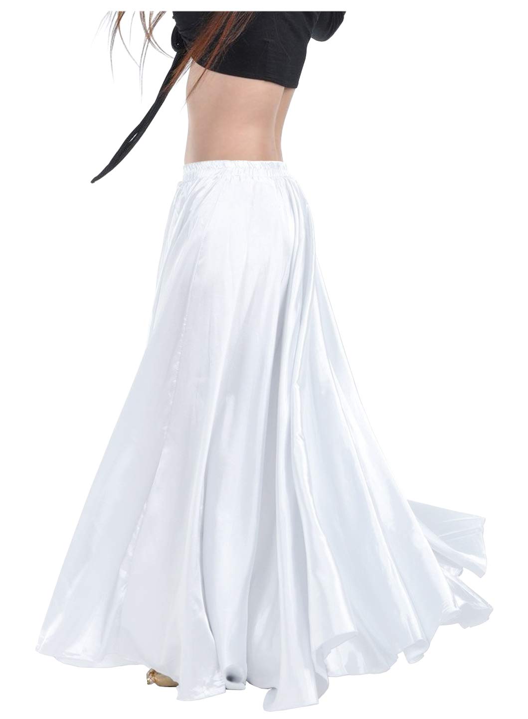 Indian Trendy Women's Satin Full Circle Swing Halloween Belly Dance Tribal Skirt