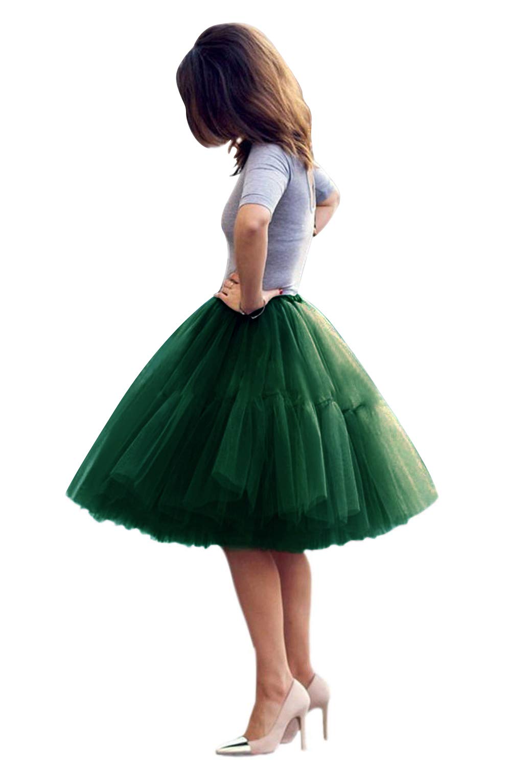 BABYONLINE D.R.E.S.S. Women Tutu Skirt Knee Tulle Skirt Petticoat Skirts Crinoline Rockabilly Tutu Skirts Slip