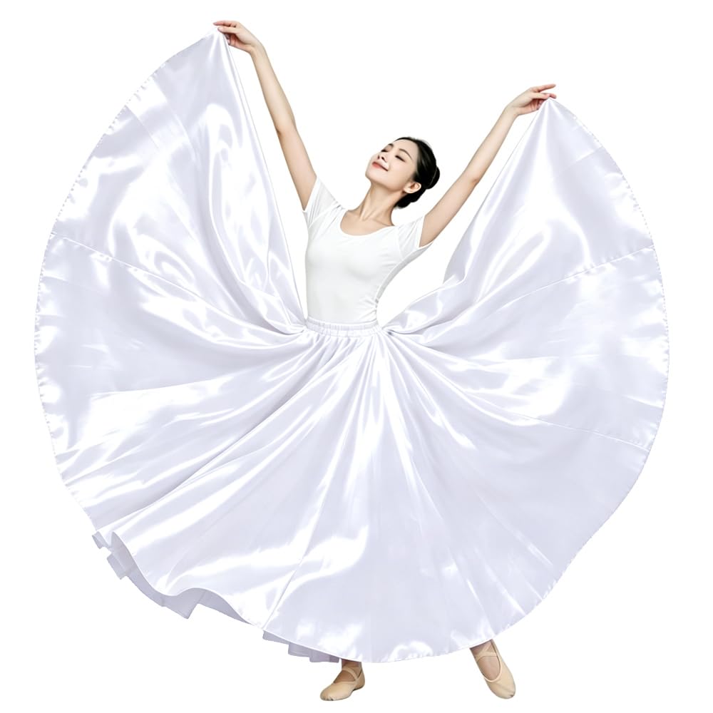 Ladies 20 Yard Satin Long Full Skirt