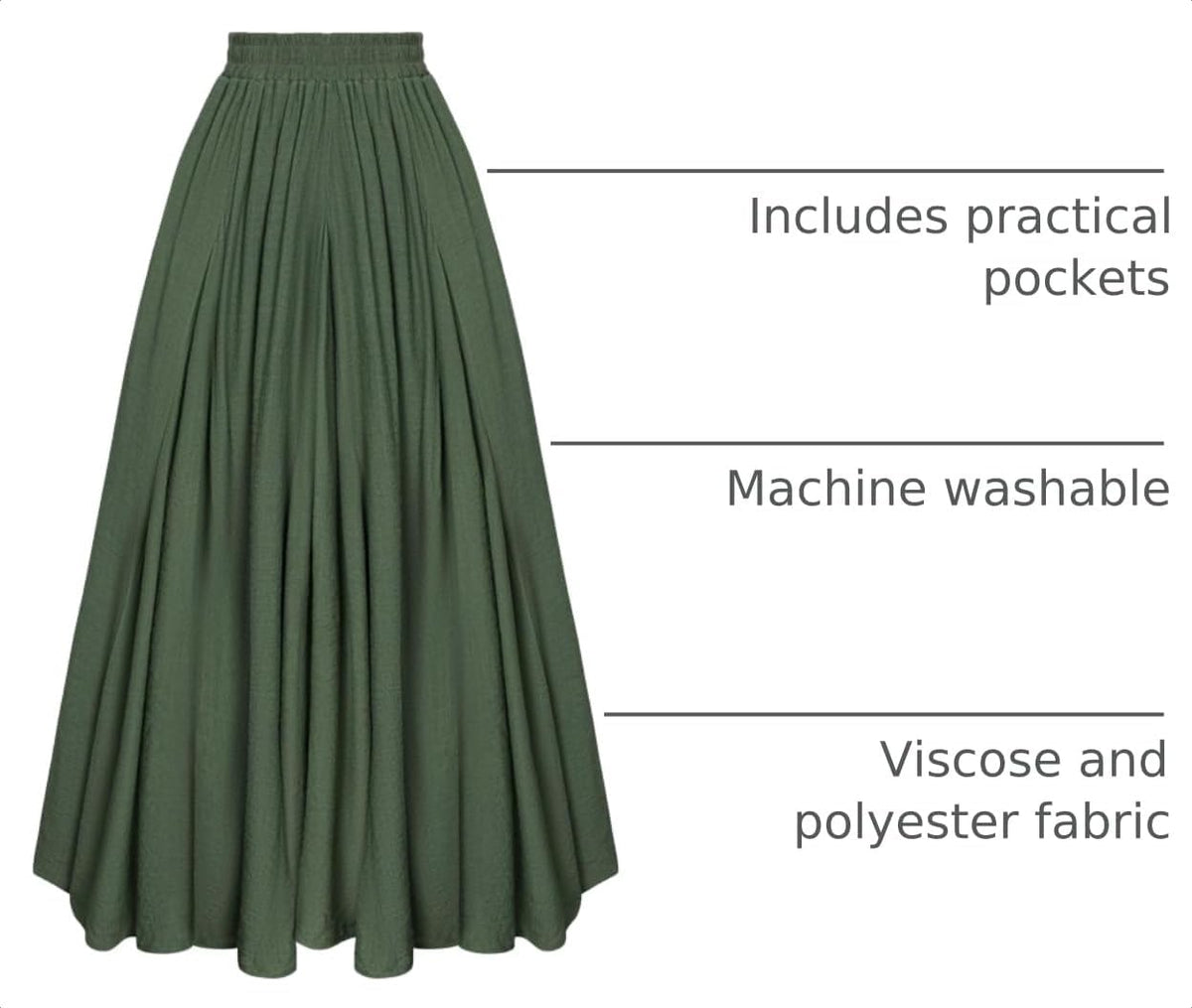 Scarlet Darkness Maxi Skirts for Women Long Flowy Boho Renaissance Skirt
