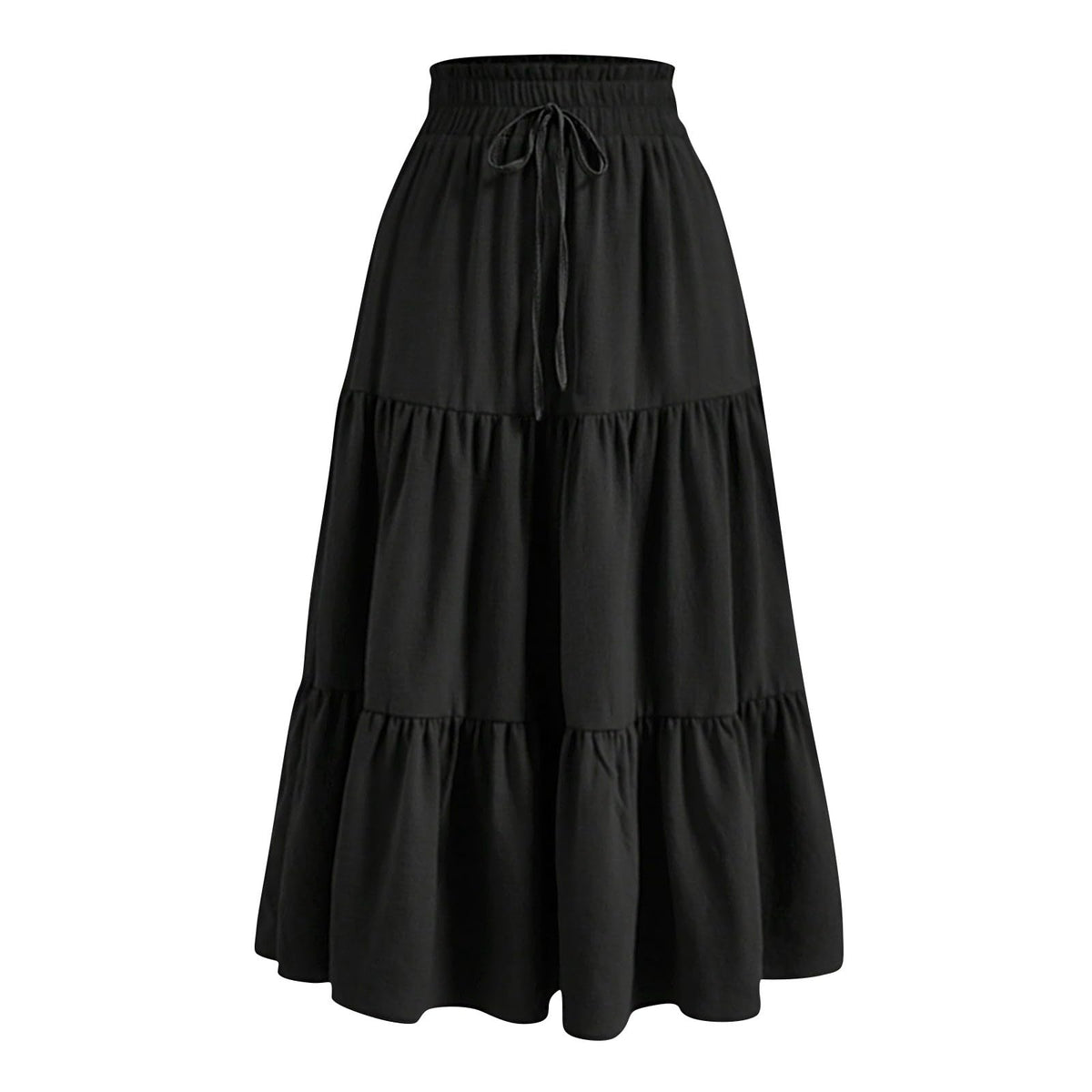 Boho Long Skirts for Women Summer Flowy Pleated A Line Floral Maxi Skirt Y2k Comfy Tiered Elastic High Waisted Skirts