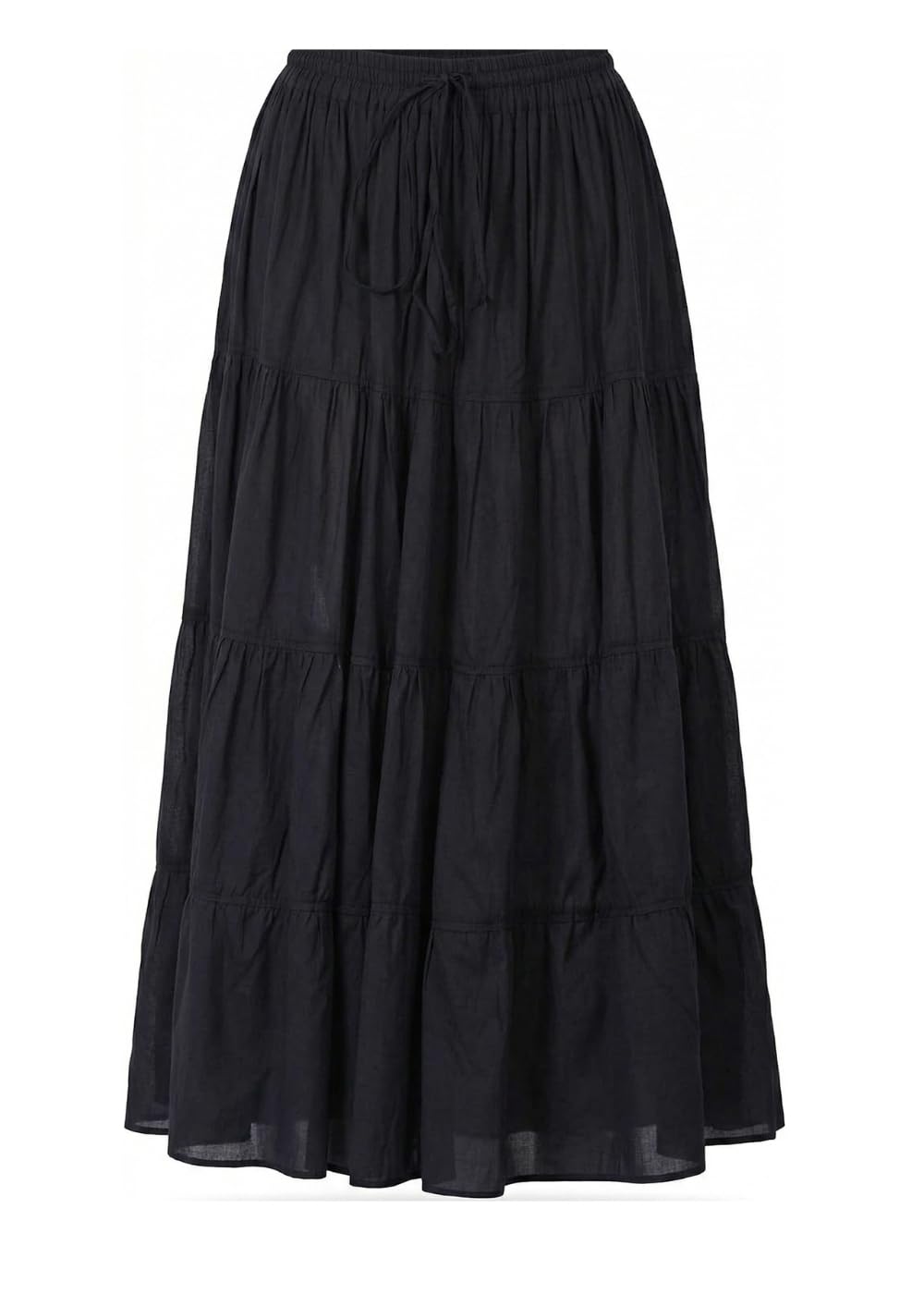 Soft Cotton Renaissance Faire Long Skirts for Women 2026 Summer Boho Flowy Maxi Skirt with Pockets