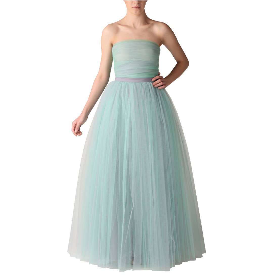 WDPL Wedding Planning A-line Maxi Long Tulle Skirt for Women Foor Length Evening Party Skirts