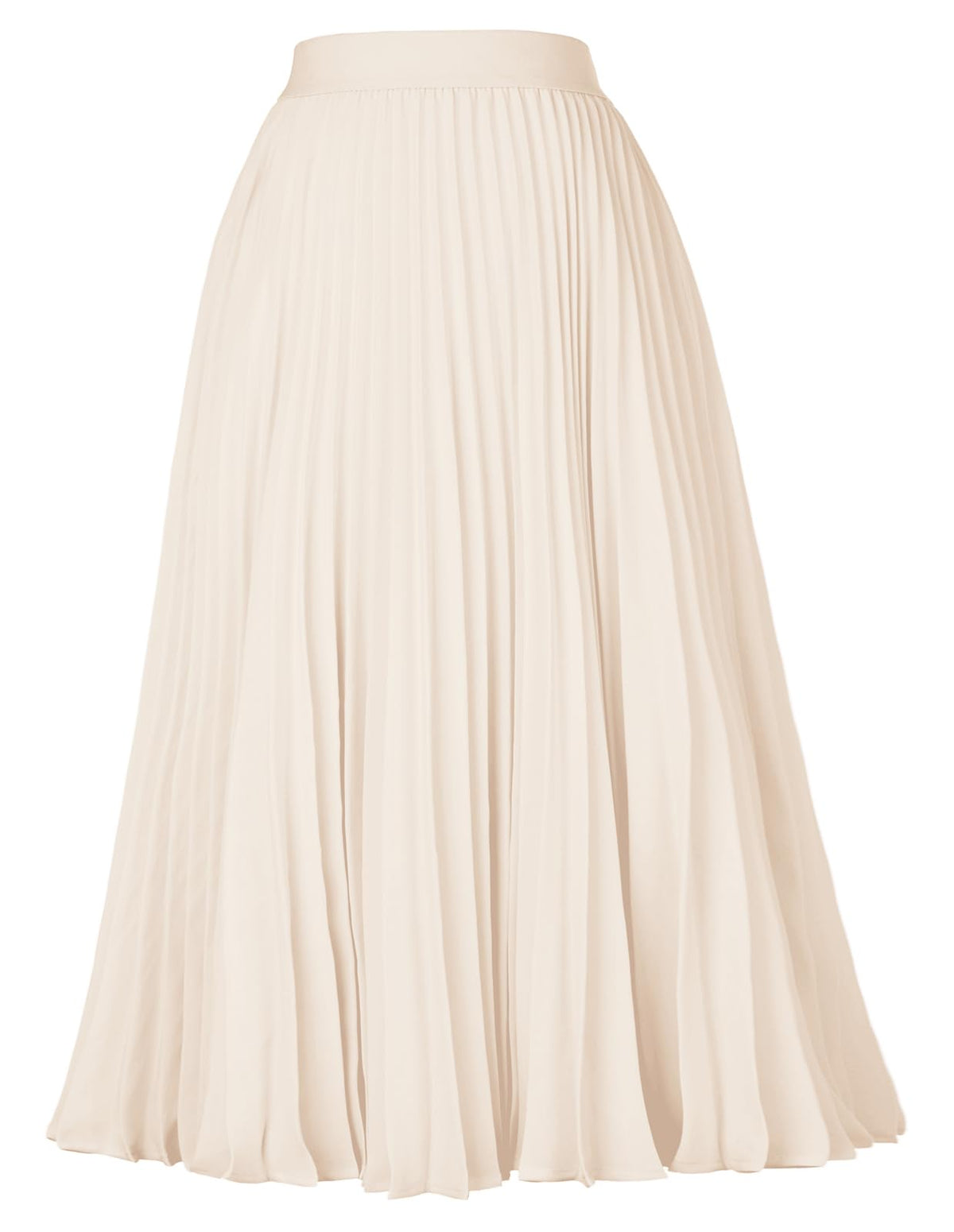 GRACE KARIN Pleated Midi Skirt for Women Chiffon A-Line Outfits