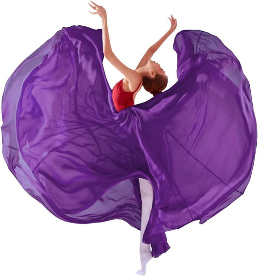 13-14 Years Girls 720 Sheer Chiffon 30" Long Ballet Skirt Maxi Skirt for Ballerinas Photography