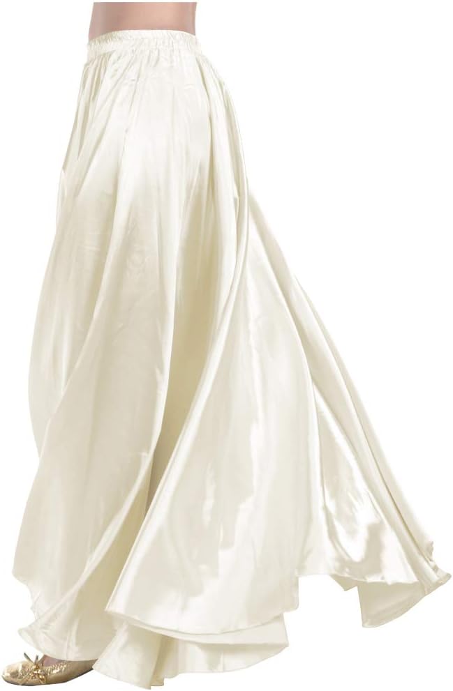 Indian Trendy Women's Satin Full Circle Swing Halloween Belly Dance Tribal Skirt