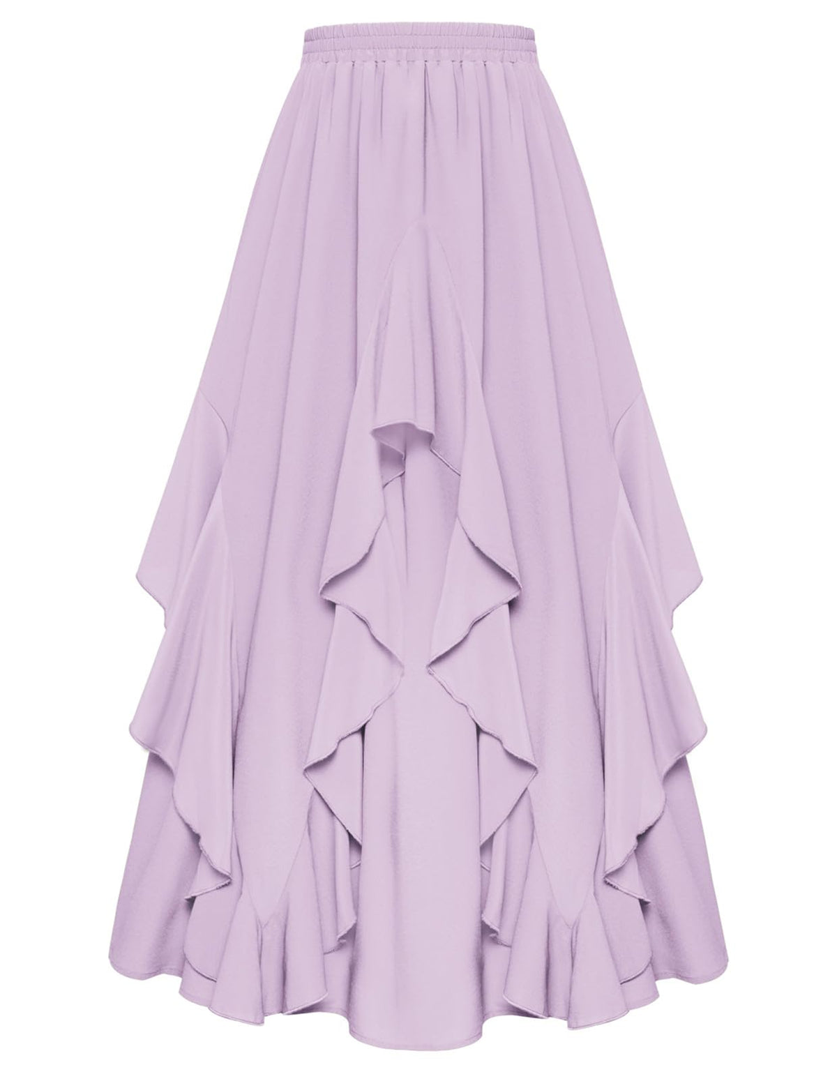 Scarlet Darkness Long Skirts for Women Ruffled Flowy Renaissance Maxi Skirt
