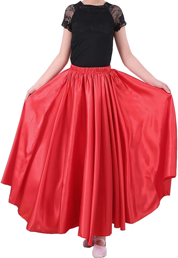 SANCAN Professional Girls Belly Latin Dance Training Skirt