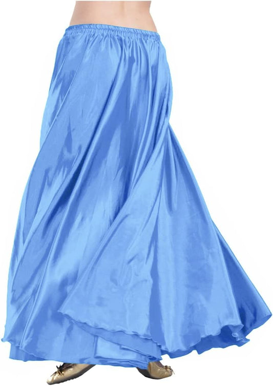 Indian Trendy Women's Satin Full Circle Swing Halloween Belly Dance Tribal Skirt