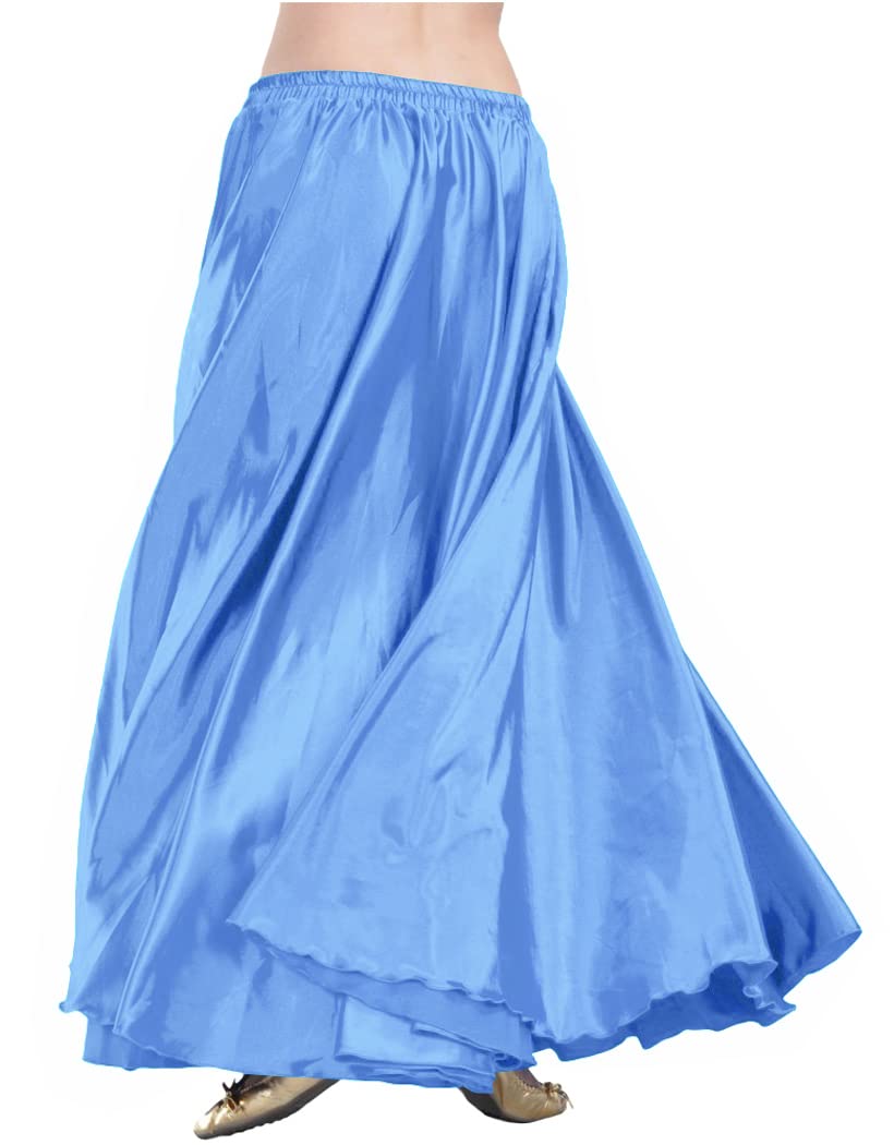 Indian Trendy Women's Satin Full Circle Swing Halloween Belly Dance Tribal Skirt