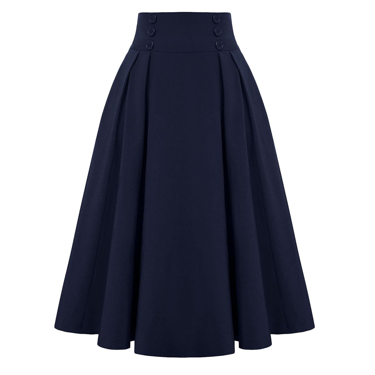 Midi Skirts for Women Elastic High Waisted A Line Flowy Pleated Skirt Business Casual Elegant Vintage Skirts