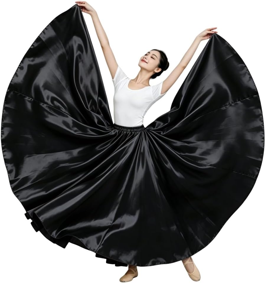 Ladies 20 Yard Satin Long Full Skirt