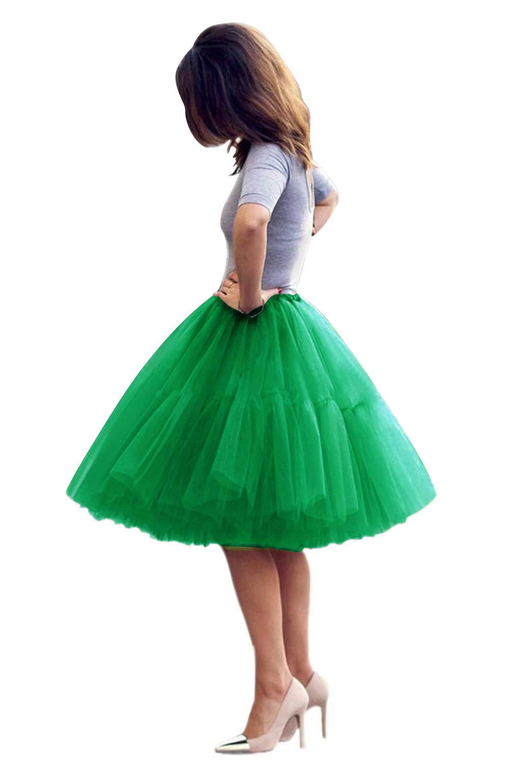 BABYONLINE D.R.E.S.S. Women Tutu Skirt Knee Tulle Skirt Petticoat Skirts Crinoline Rockabilly Tutu Skirts Slip