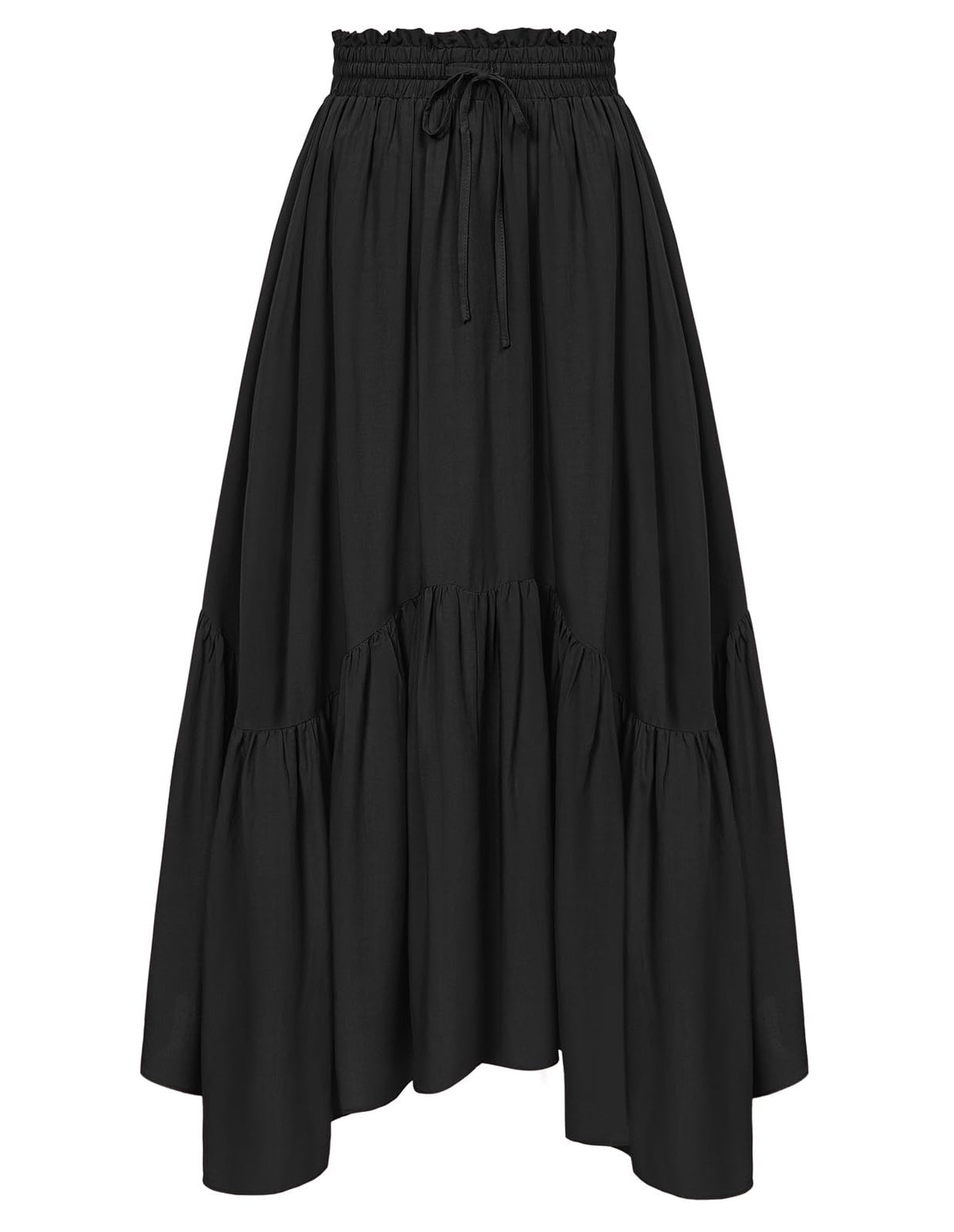 Scarlet Darkness Maxi Skirts for Women Flowy Boho Renaissance Skirt