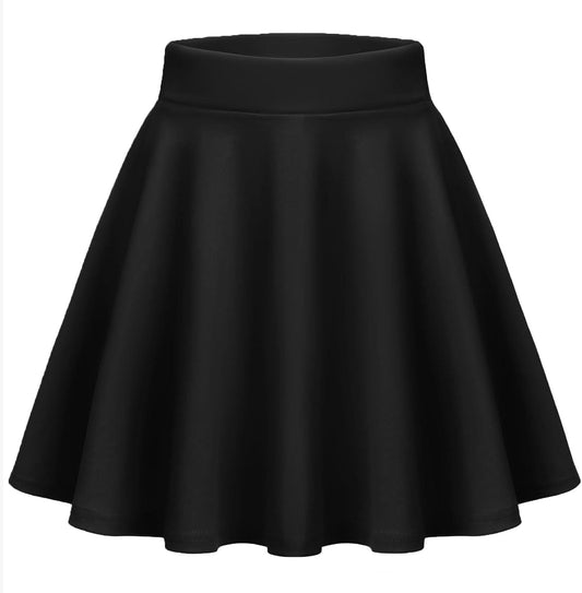 Zeagoo Women's Skirt Basic Mini Skater Skirt 2026 Summer Skirts Stretchable High Waist A-Line Party Club Skirts