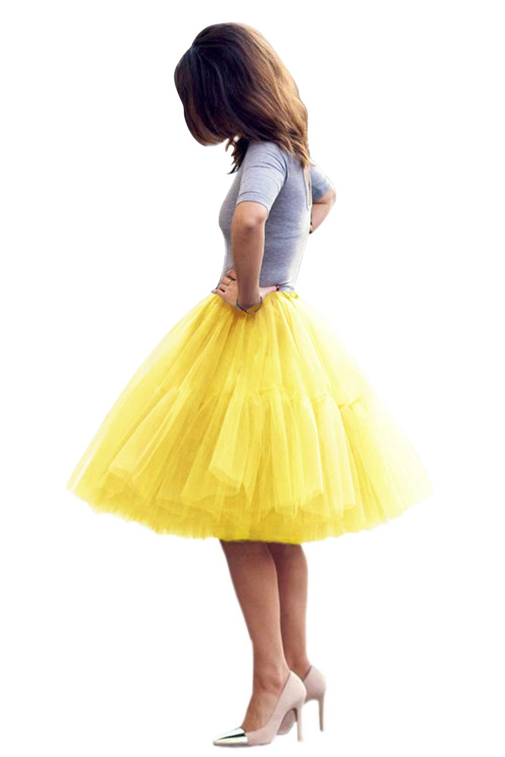 BABYONLINE D.R.E.S.S. Women Tutu Skirt Knee Tulle Skirt Petticoat Skirts Crinoline Rockabilly Tutu Skirts Slip