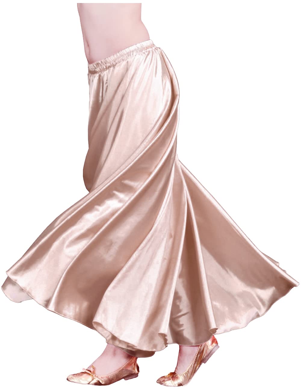 Indian Trendy Women's Satin Full Circle Swing Halloween Belly Dance Tribal Skirt