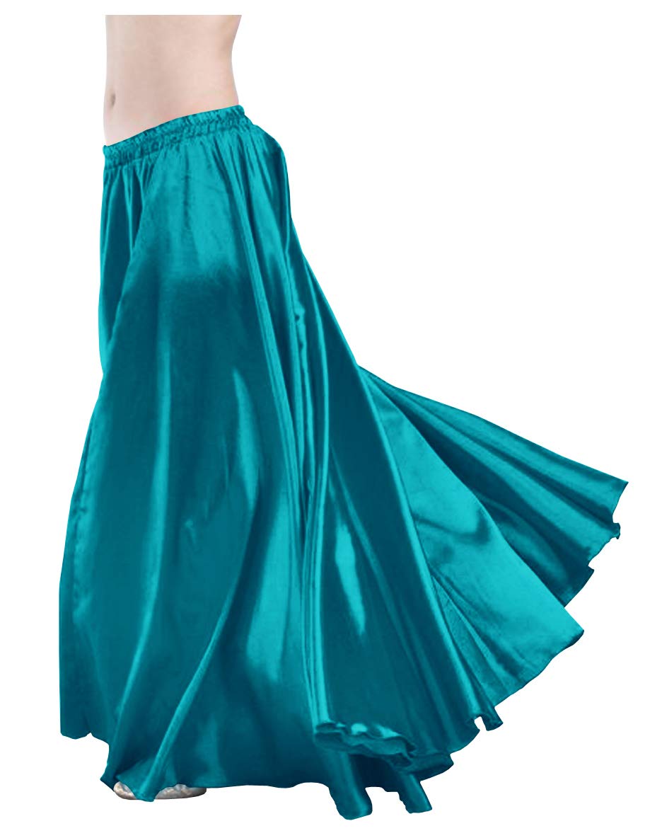 Indian Trendy Women's Satin Full Circle Swing Halloween Belly Dance Tribal Skirt