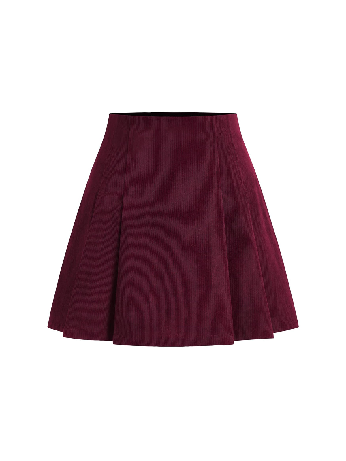 CIDER Womens Corduroy Mid Rise Pleated Mini Skirt