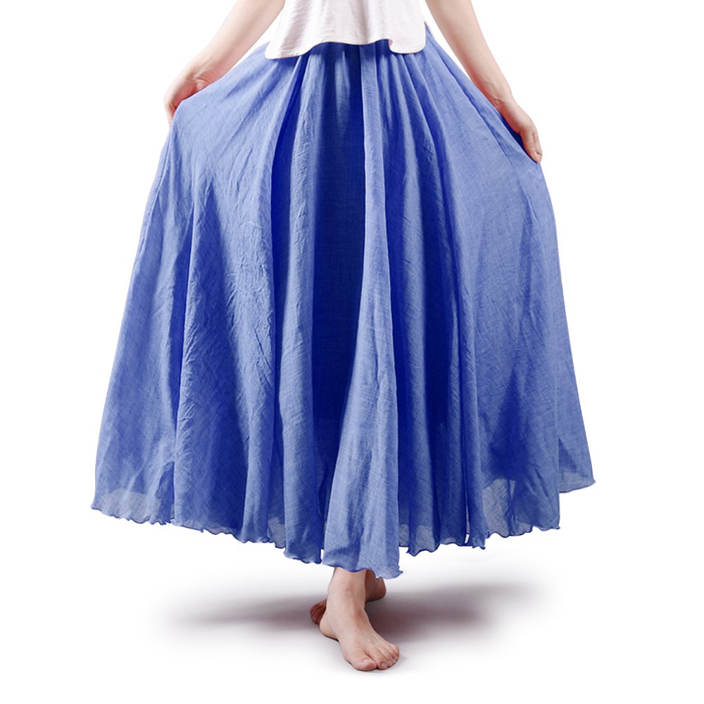 Women's Cotton Long Flowy Rave Renaissance Maxi Skirt